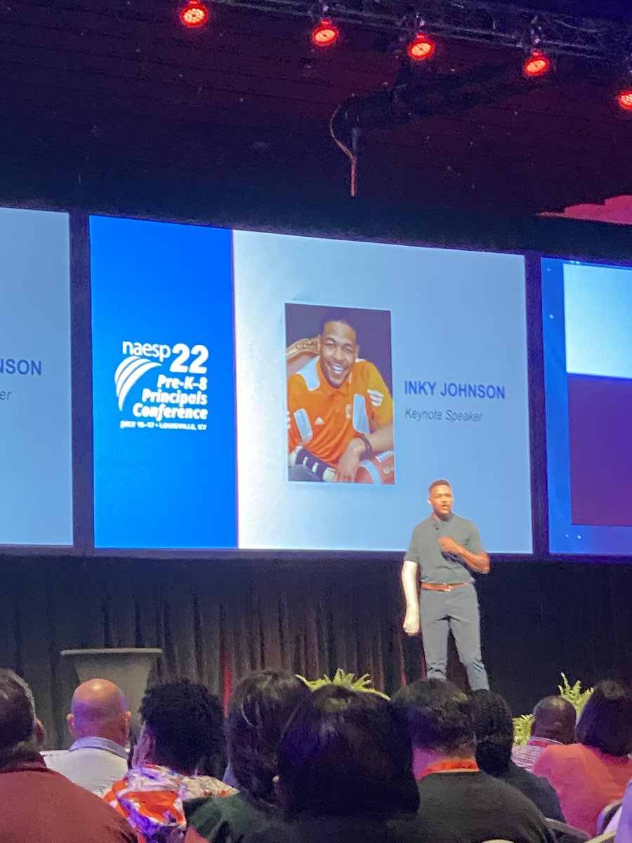 So excited to hear Inky Johnson at #NAESP22!