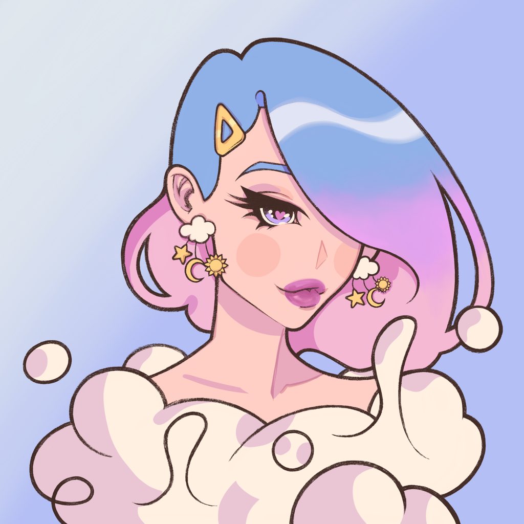 eemFT_eth's tweet photo. #NewProfilePic by the talented @eveexeeve! Thank you so much for this, so much thought went into her (blue eyebrow, heart eyes, earrings) !! I love your interpretation so much, thank you. @bokinft community is so lucky to have you. #bokiart #BokiBoki #boki #wagboki #cloudboki https://t.co/oHMcDNOecL