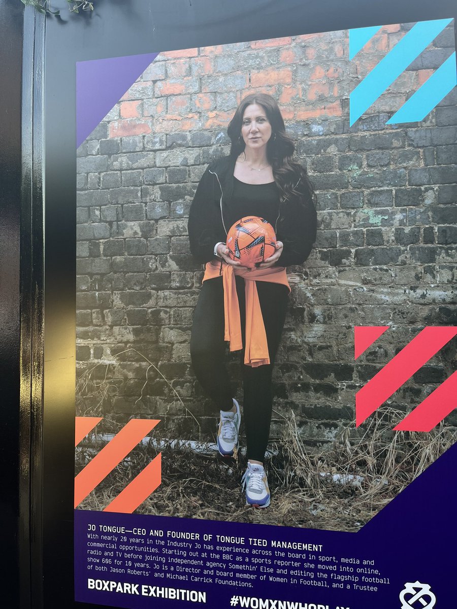 wearebcoms's tweet photo. 👀 Spotted at the @boxpark! Our #dword4 panelist and guest, part of the exhibition of #womxnwhoplay for the #EURO2022 👏 https://t.co/6wnOhykRsL