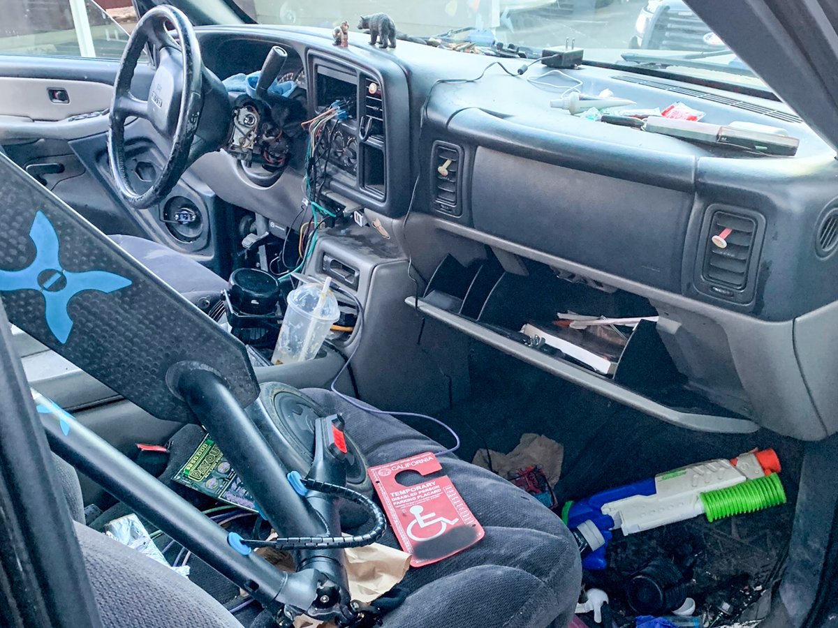 pleasantonpd's tweet photo. Last weekend, our officers responded to a call about a suspicious individual. The man was caught wearing a reflective jacket &amp; backpack sprayer as a disguise, while using a saw to break into a trailer. He went straight to jail. 🚔 Remember: If you see something, say something! https://t.co/7Jb3hBtwEp