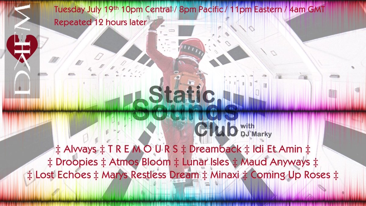 staticsoundclub's tweet photo. This Tuesday sees the next edition of my show on @decayfm.
I’ve some summer sounds for you!
Featuring
@alvvaysband @Tremoursmusic #Dreamback (@jamieduddy37 ) #IdiEtAmin #Droopies #atmosbloom @IslesLunar #MaudAnywaysb @lostechoesmusic #MarysRestlessDream #Minaxi @cominguprosessg https://t.co/H3g4C9lEnA