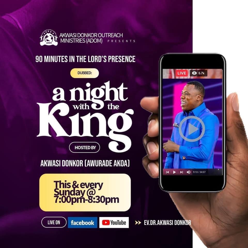 drakwasidonkor's tweet photo. Tonight!!
Kindly see details on flyer
#anightwiththeKing
#restroundabout
#adom https://t.co/Wm15Wo0HEG