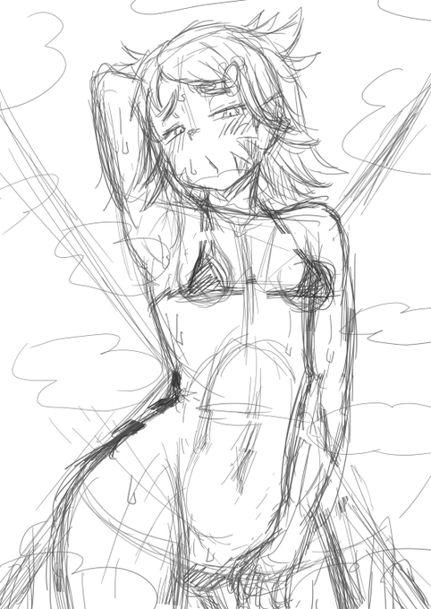 たまにはと思い貧乳を描いてる 