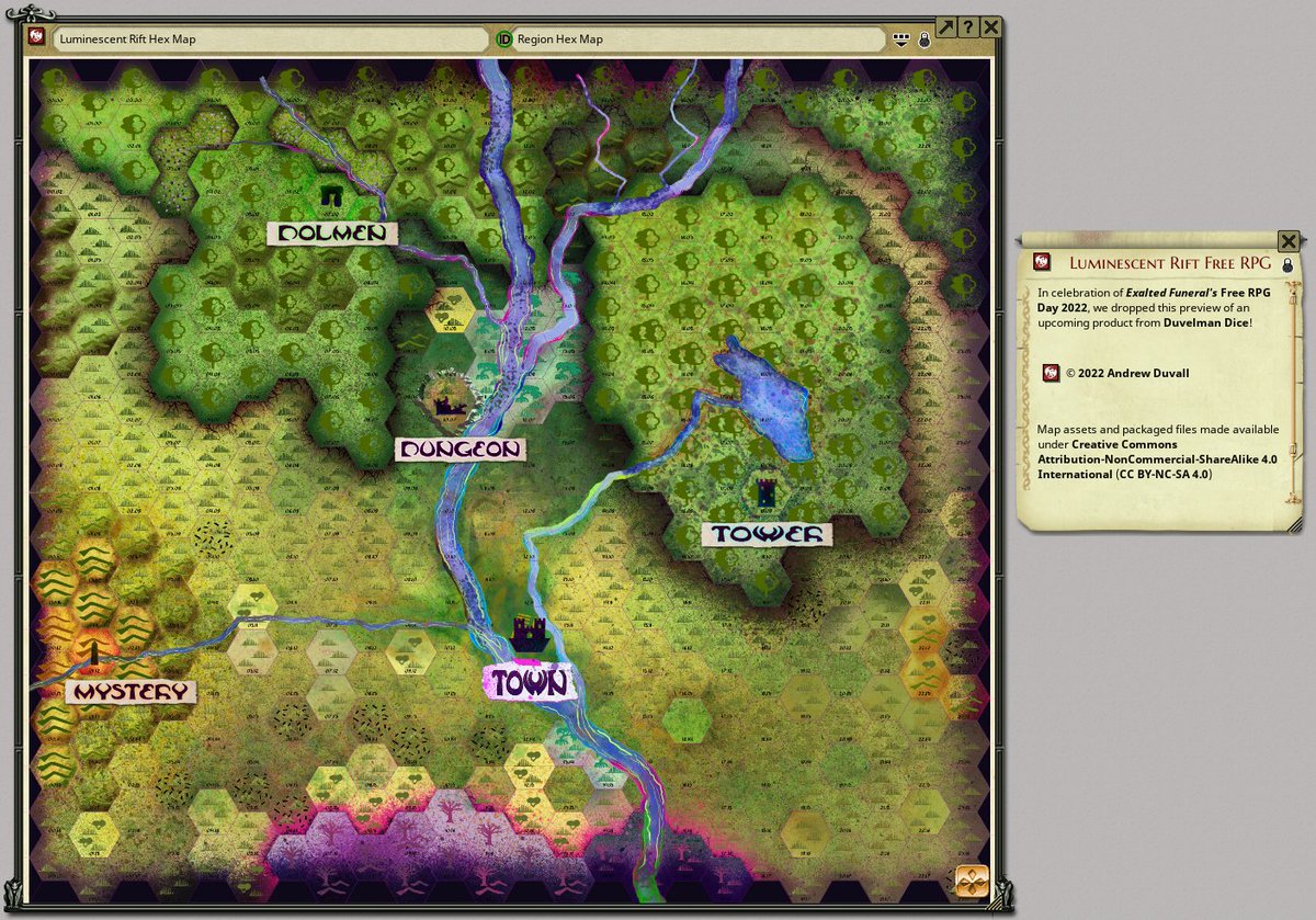 SketchyVanRPG's tweet photo. I believe today is the final day of the @ExaltedFuneral #EFcon sale. Both editions of Desiccated Temple of Locha are on sale!
And grab the Free RPG Day bundle as well! In addition to a TON of great stuff, I threw a VTT ready hexmap (@FantasyGrounds2 module included) https://t.co/tIk50DtAzK