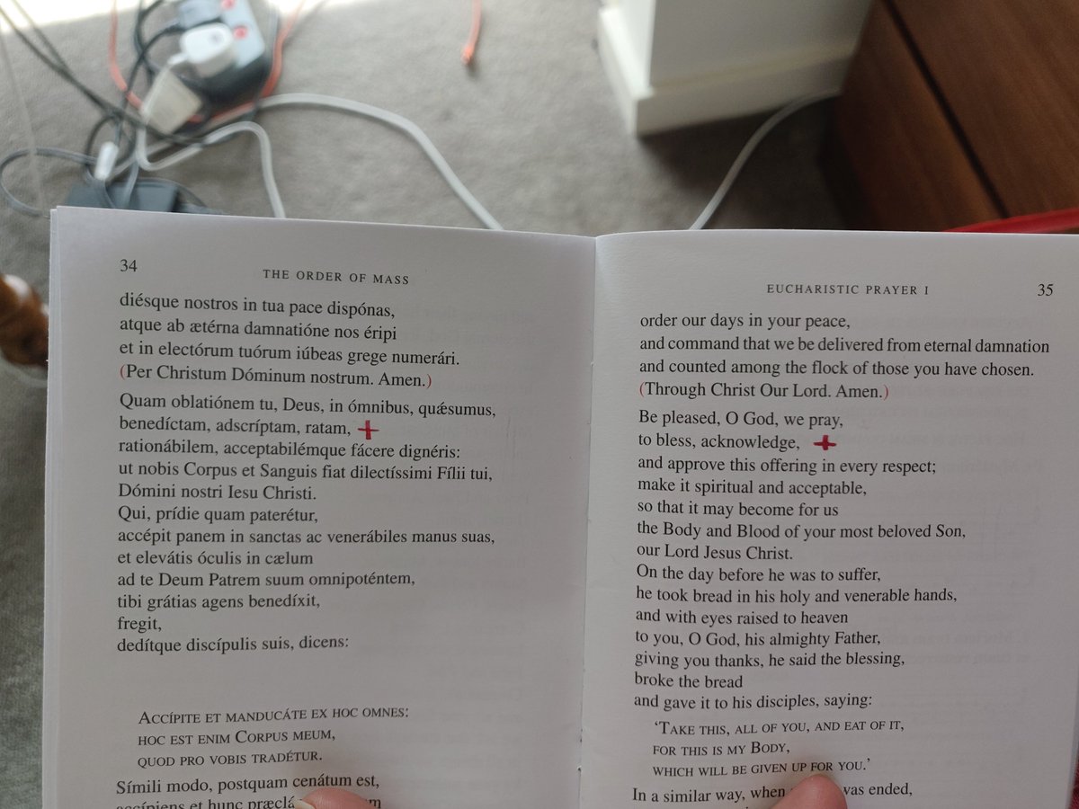 bought this mass book from West Cath and spotted a mistake. the invocation for EP1 (which I crossed out) shouldn't be in picture 1 but picture 2 (which I added in). can't get past a high church server 😉 <a href="/C_T_S_online/">CatholicTruthSociety</a>