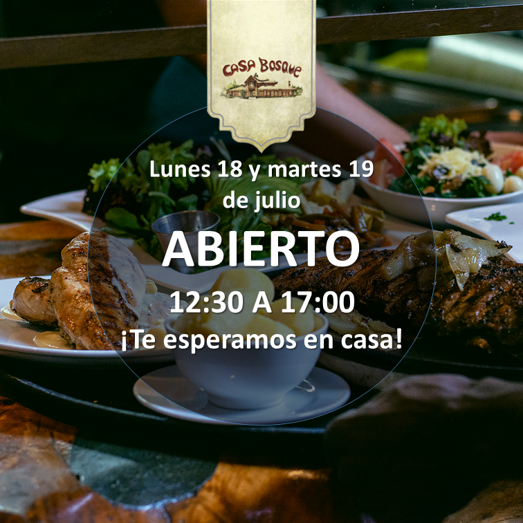 ¡Disfruta las vacaciones de invierno viviendo la #ExperienciaCasaBosque! 

Lunes 18 y martes 19 de julio estaremos atendiendo de 12:30 a 17:00, ¡Te esperamos!

#CajónDelMaipo #CasaBosque #HayQueIr