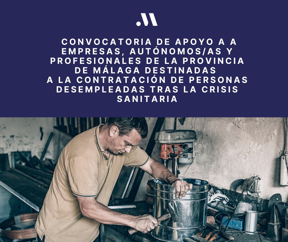 empleaMLG's tweet photo. Publicada la convocatoria de Apoyo a a empresas, autónomos/as y profesionales de la provincia de Málaga destinadas a la contratación de personas desempleadas tras la crisis sanitaria.

Más info 👉 https://t.co/hTr5MnBfEO https://t.co/gyI9u2lCAe