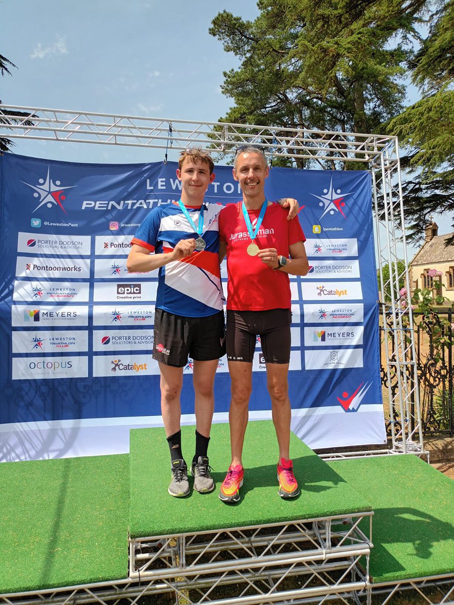 RaphaelHuille's tweet photo. My dad and I, at the Triathle championship and qualifier, better shooting for me than at the Europeans; I have silver and qualified; my dad got gold.@LewestonPent @PentathlonGB @kent_mpc @Laura_Gomersall 
#triathle #modernpentathlon https://t.co/yoweN9wF2s