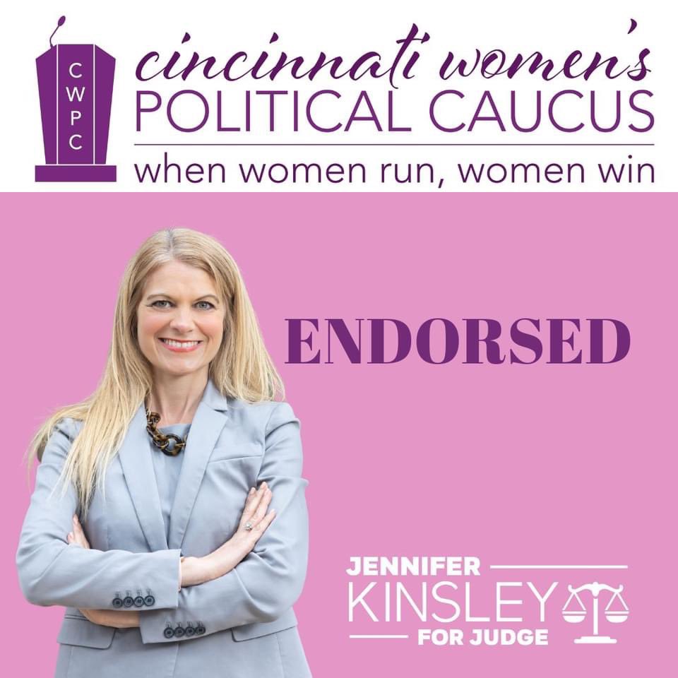 ENDORSEMENT ALERT! Thank you to the Cincinnati Women's Political Caucus for your faith in me.