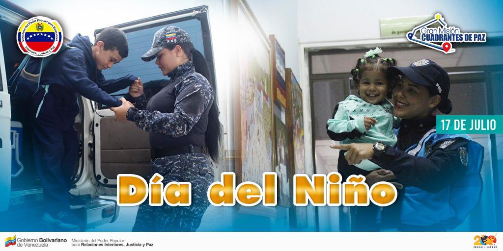 Hoy celebramos la Vida, la Sonrisa, los Sueños, la Esperanza. En nombre de nuestros Órganos de Seguridad Ciudadana, quiero desearles un Feliz Día del Niño y la Niña de la Patria!
#NiñasYNiñosDeLaPatria