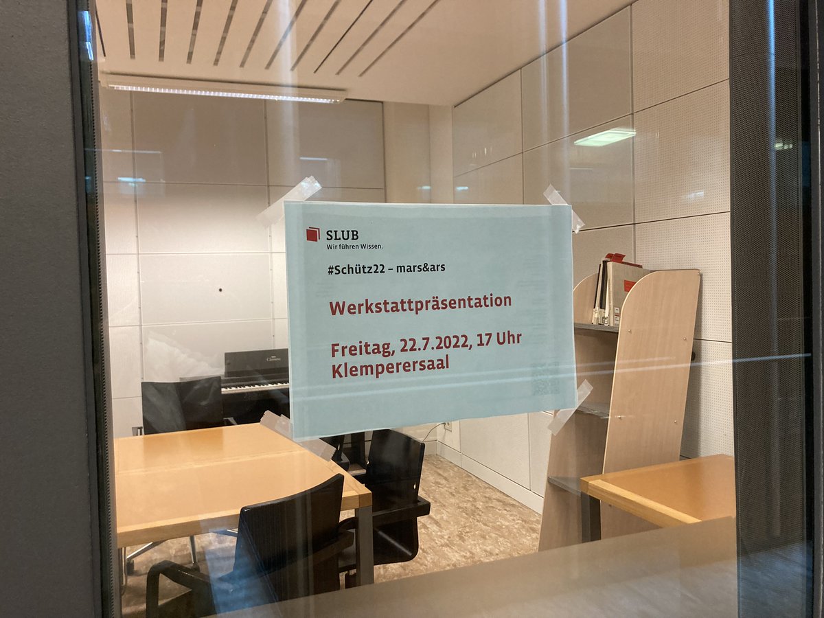 SLUB_Geschichte's tweet photo. Gleich gehts los: Mars&amp;Ars-summer school mit Quellen des 17. Jh.s, tollen Stipendiaten und Dozenten, @auditivvokal und: unserem neuen Podcast-GreenScreenStudio für Experimente in #digitalstorytelling und #wisskomm - @SLUBdresden ist alles vorbereitet - wir freuen uns! #schütz22 https://t.co/rpw7qNNfQS