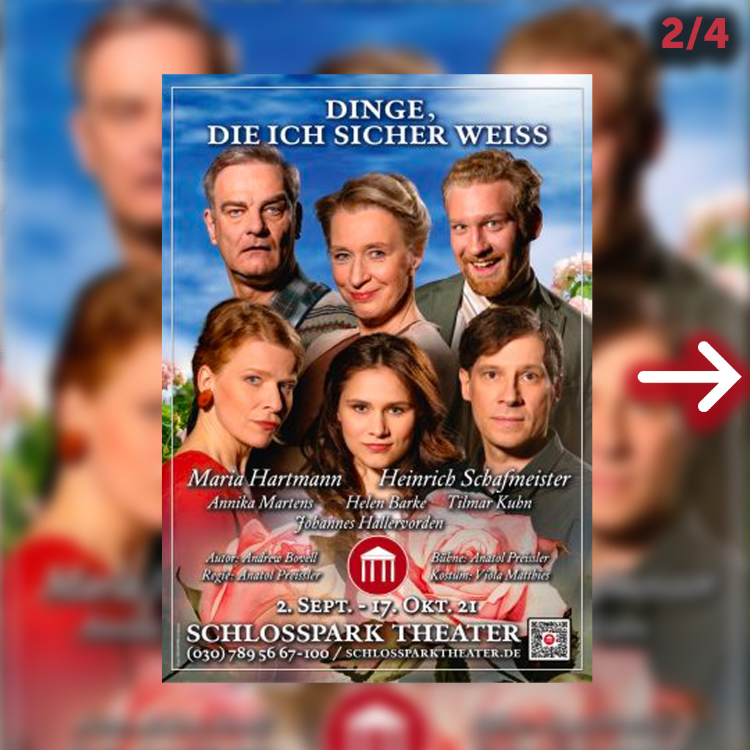 SPT_Berlin's tweet photo. Welches unserer früheren Stücke haben Sie bei uns erlebt? 1️⃣ EIN GEWISSER CHARLES SPENCER CHAPLIN mit #WolfgangBahro 2️⃣  DINGE, DIE ICH SICHER WEISS mit #HeinrichSchafmeister 3️⃣ CHARLYS TANTE mit #MarkusMajowski 4️⃣ DER LETZTE RAUCHER mit #JohannesHallervorden #Kunst#Kultur#Berlin https://t.co/UHYhXhtWaL