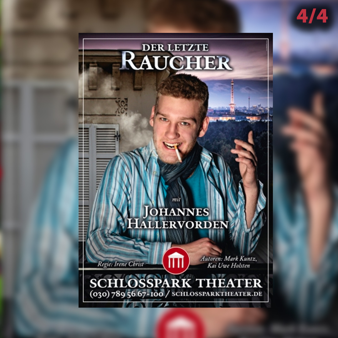 Welches unserer früheren Stücke haben Sie bei uns erlebt? 1️⃣ EIN GEWISSER CHARLES SPENCER CHAPLIN mit #WolfgangBahro 2️⃣  DINGE, DIE ICH SICHER WEISS mit #HeinrichSchafmeister 3️⃣ CHARLYS TANTE mit #MarkusMajowski 4️⃣ DER LETZTE RAUCHER mit #JohannesHallervorden #Kunst#Kultur#Berlin