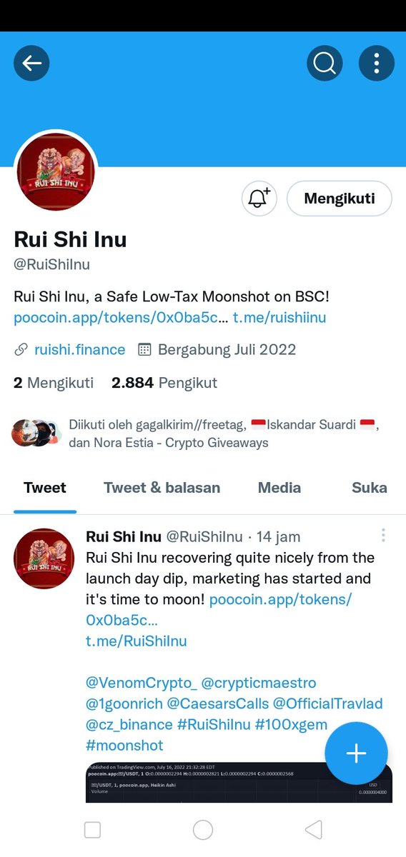 bilqis09_s's tweet photo. @GiveAwayHost @RuiShiInu Done,🙏🏻 https://t.co/wu5AKBHaGU