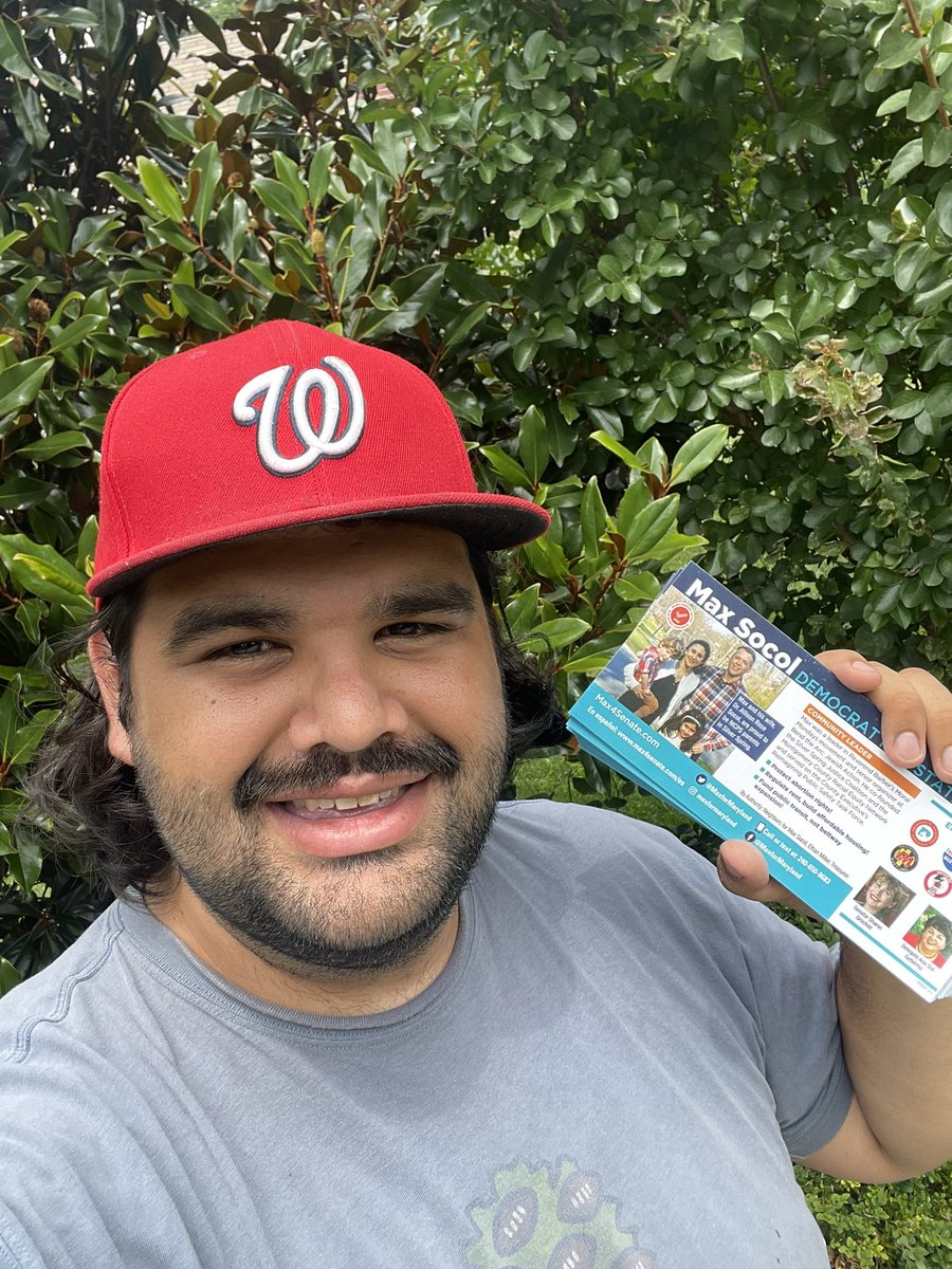 Spending my Sunday with <a href="/MoCo_DSA/">Montgomery County DSA</a> knocking for <a href="/MaxforMaryland/">Max Socol for State Senate District 18</a>! It’s time for the Maryland senate to have a real champion for abortion rights in district 18