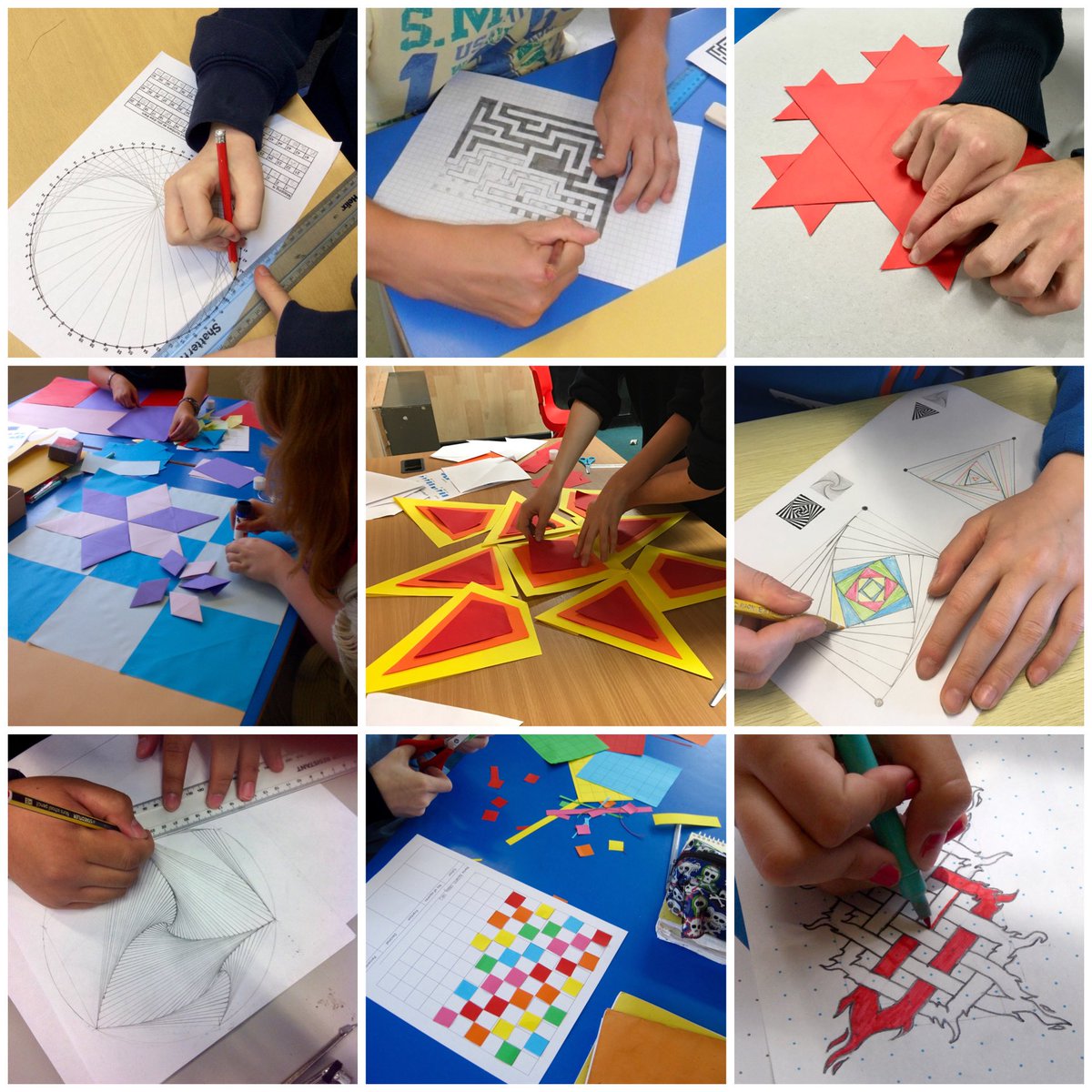 I’ve rather neglected sharing artfulmaths.com, but it’s all still there, jam packed with fully-resourced #MathematicalArt lessons, and all still FREE!

Perfect for #EndOfTerm lessons: from paper folding and pursuit curves through to epicycloids and mazes!

#ArtfulMaths