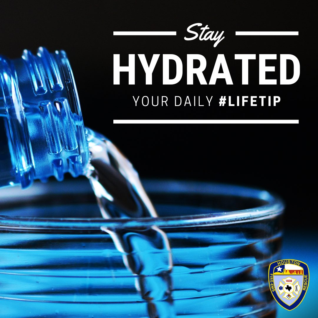 HoustonFire's tweet photo. Today’s temperatures will reach the high 90’s 🥵. @HoustonFire encourages residents to Drink Water, Wear light colored clothing, Take frequent breaks in the shade, Reduce outdoor activity, &amp; Never leave people or pets 🐶 in a parked car. @FireChiefofHFD @HoustonOEM @HoustonHealth https://t.co/U4XAyz2Ge8
