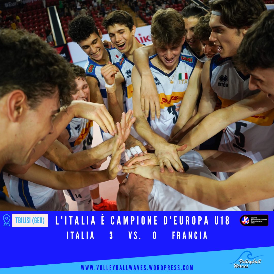 #EuroVolleyU18M CAMPIONI D’EUROPAAAAA 💙🇮🇹🥇