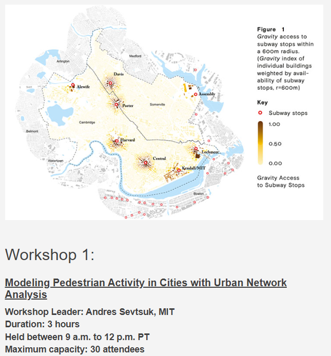 SimAUDConf's tweet photo. Starting now with the first workshop! Modeling Pedestrian Activity in Cities with Network Analysis by Andres Sevtsuk, MIT. Don't miss it! #SimAUD #SimAUD2022 #Workshops https://t.co/q9ywB3GWXK