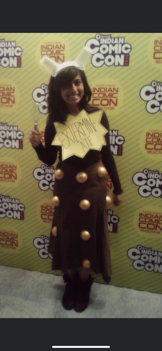 ToonTooniG's tweet photo. Just finished watching the first season of Ms Marvel and I loved it so so much! Watching Kamala Khan dressing up for Avengers Con and dreaming of having super powers took me back to my college days when I dressed as a Dalek for Comic Con (1/1
2) https://t.co/ZfidnF1RAK