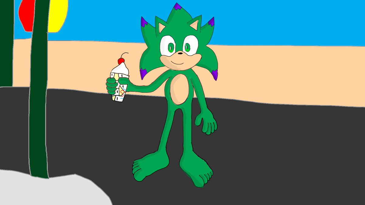 This is me again(ryan the hedgehog) with the 2 flavor shake again from sonic drive in on sonic movie 3. #ryanthehedgehog #sonicmovie3 #sonicmoviefanart #sonicmovie #sonicoc #sonicthehedgehog #sonicdrivein https://t.co/xXmns39Z9t