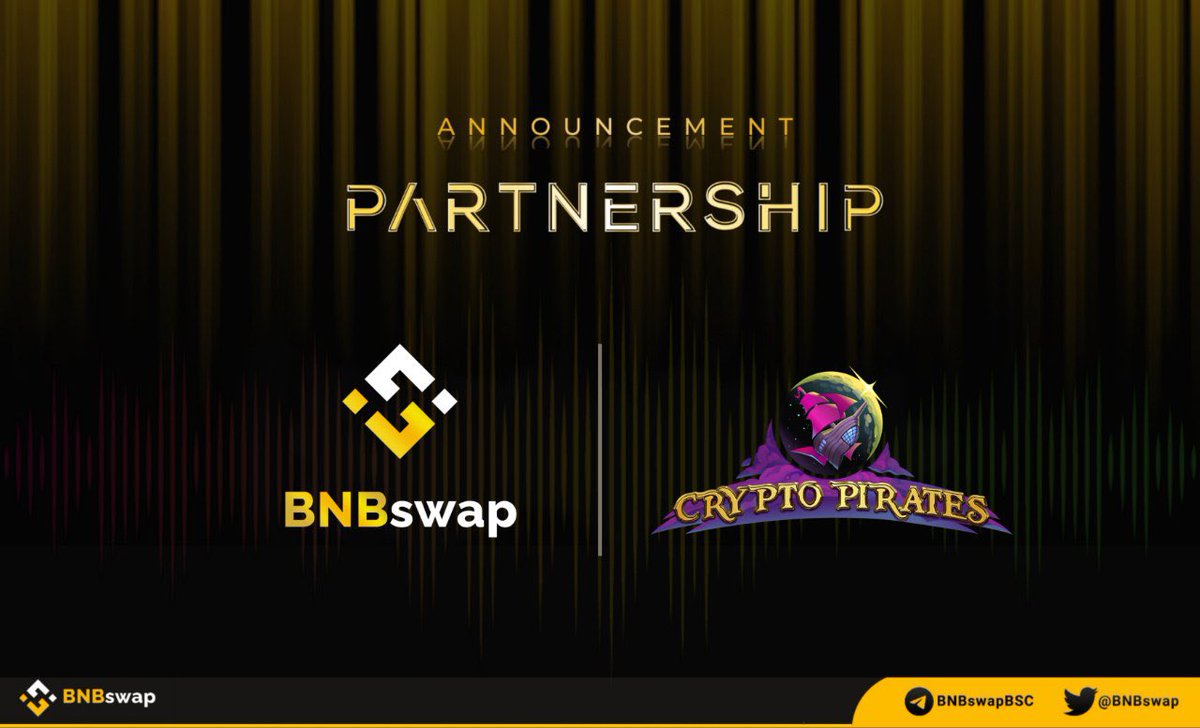BNBSwap's tweet photo. We are glad to announce strategic partnership with @_Crypto_Pirates!

Through this partnership, @BNBswapVentures Makes Strategic Investment in $PST token &amp; #BNBSwap will provide marketing support for #cryptopirates

#BNBchain #BSC #NFT #NFTs #NFTGame #Web3 $BNB #GameFi #P2E #BNB https://t.co/UUGQb0mHqB