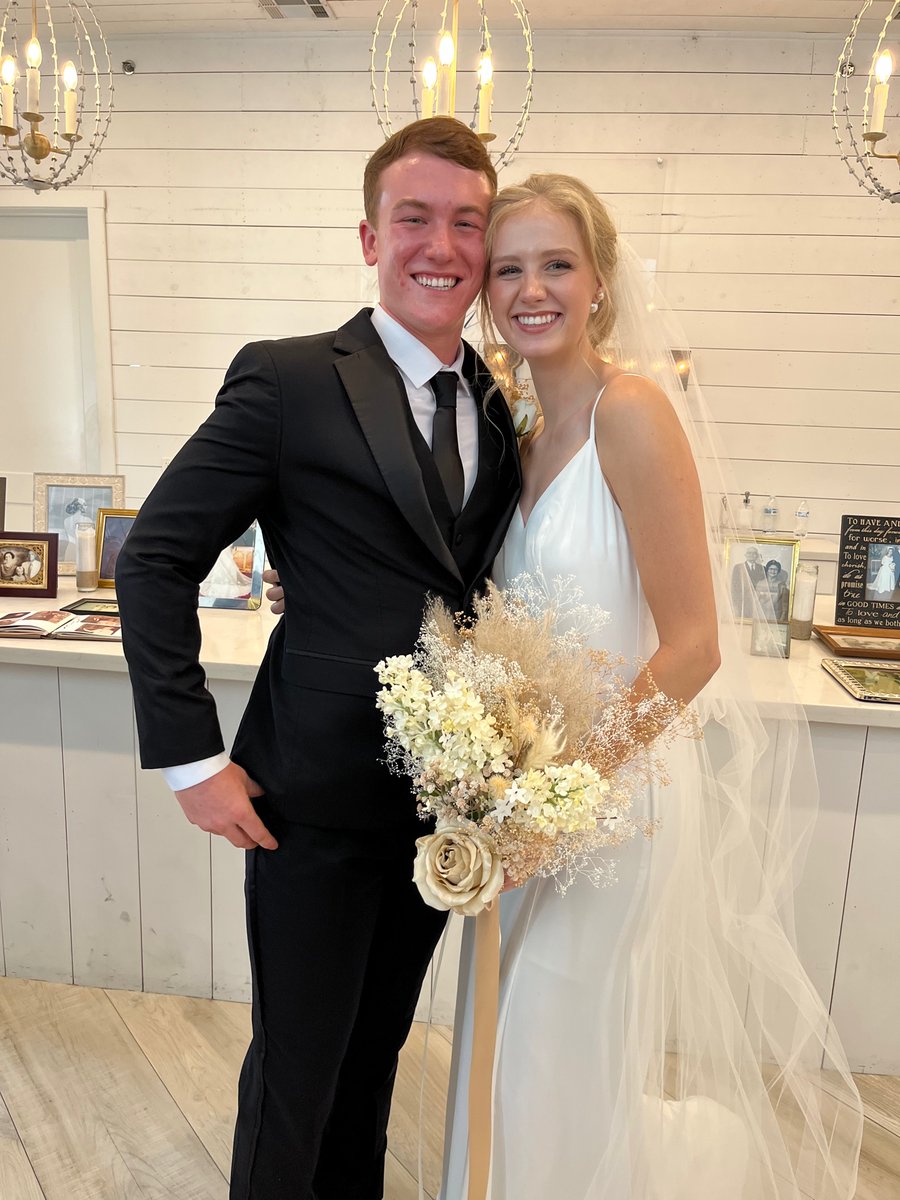 From the: 
“Ring Bearer”
To the:
“Ring Buyer”

He’s always looked great in a tux, but this time it hits a little different. 

Ladies and gentlemen, 
Mr. and Mrs. Cy Belcher!

He’s got 2 rings now!