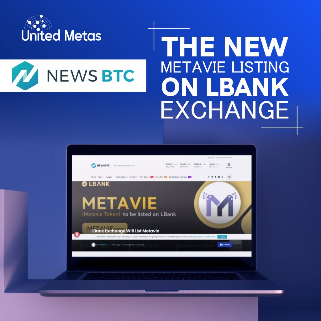 Yahoo! 😍

United Metas and Metavie are making headlines! 📰

NewsBTC, a cryptocurrency news service, has just shared an article about our products. 🔥

Ready to learn more about the Metavie token? 

Check out the article! 

👉 newsbtc.com/press-releases…

#newsbtc #Metavie #DeFi
