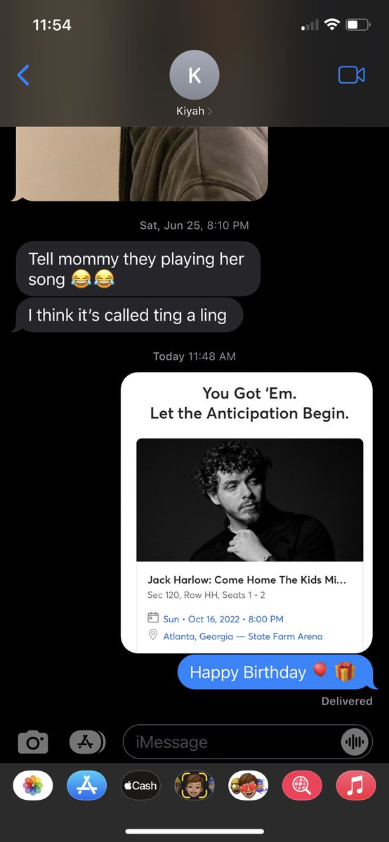 Tomorrow is my daughter’s 16th birthday 🥳. She loves Jack Harlow. Like a typical teenager she’s still sleep &amp; doesn’t know I brought her tix to his concert yet.