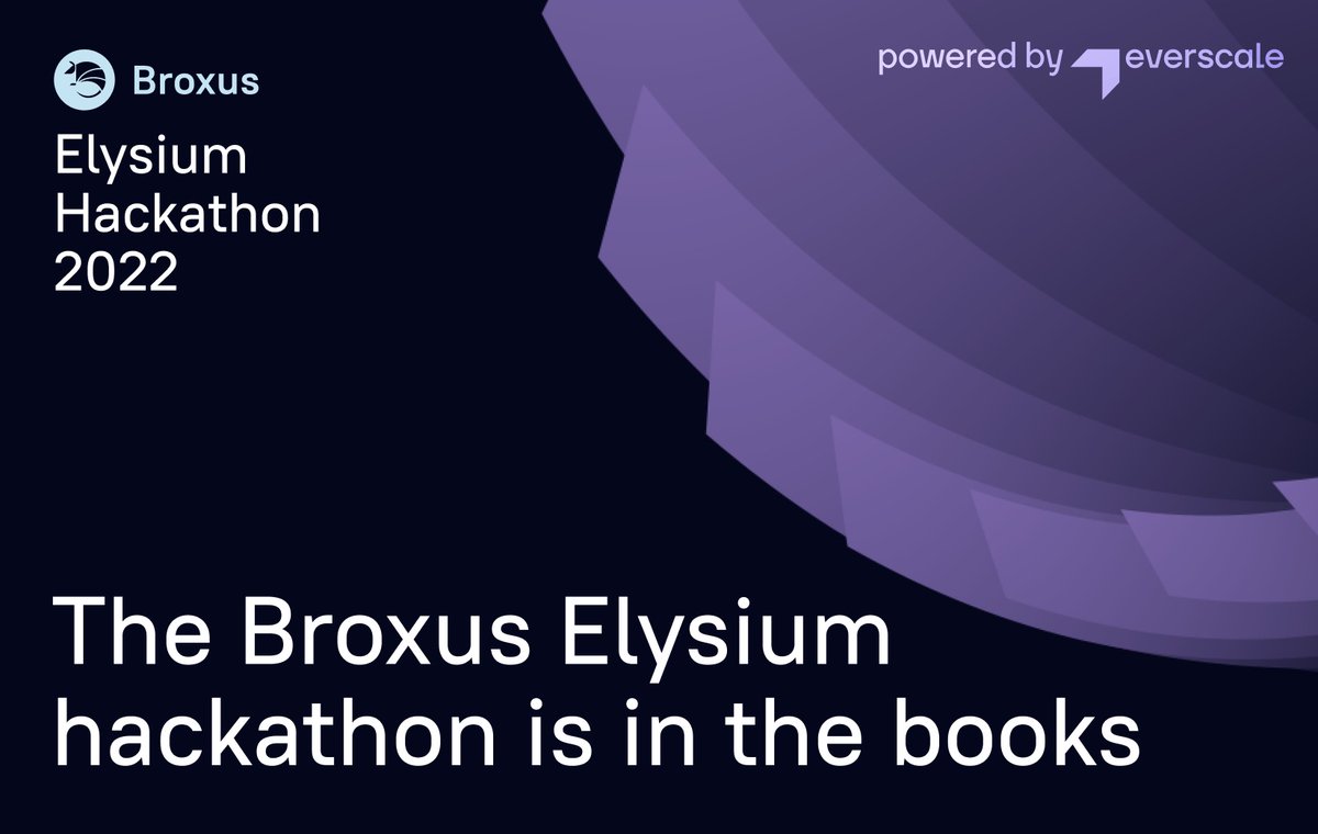 Broxus's tweet photo. That's it! The Broxus Elysium hackathon is in the books

Thank you for participating and sharing this special moment with us!

Cross-chain excellence winners:
1. Kapcrew - $4,000

Development for developers winners:
1. Ethernal - $4,000
2. Identix - $3,000
3. W3U - $2,000 https://t.co/dow3ARAmyz