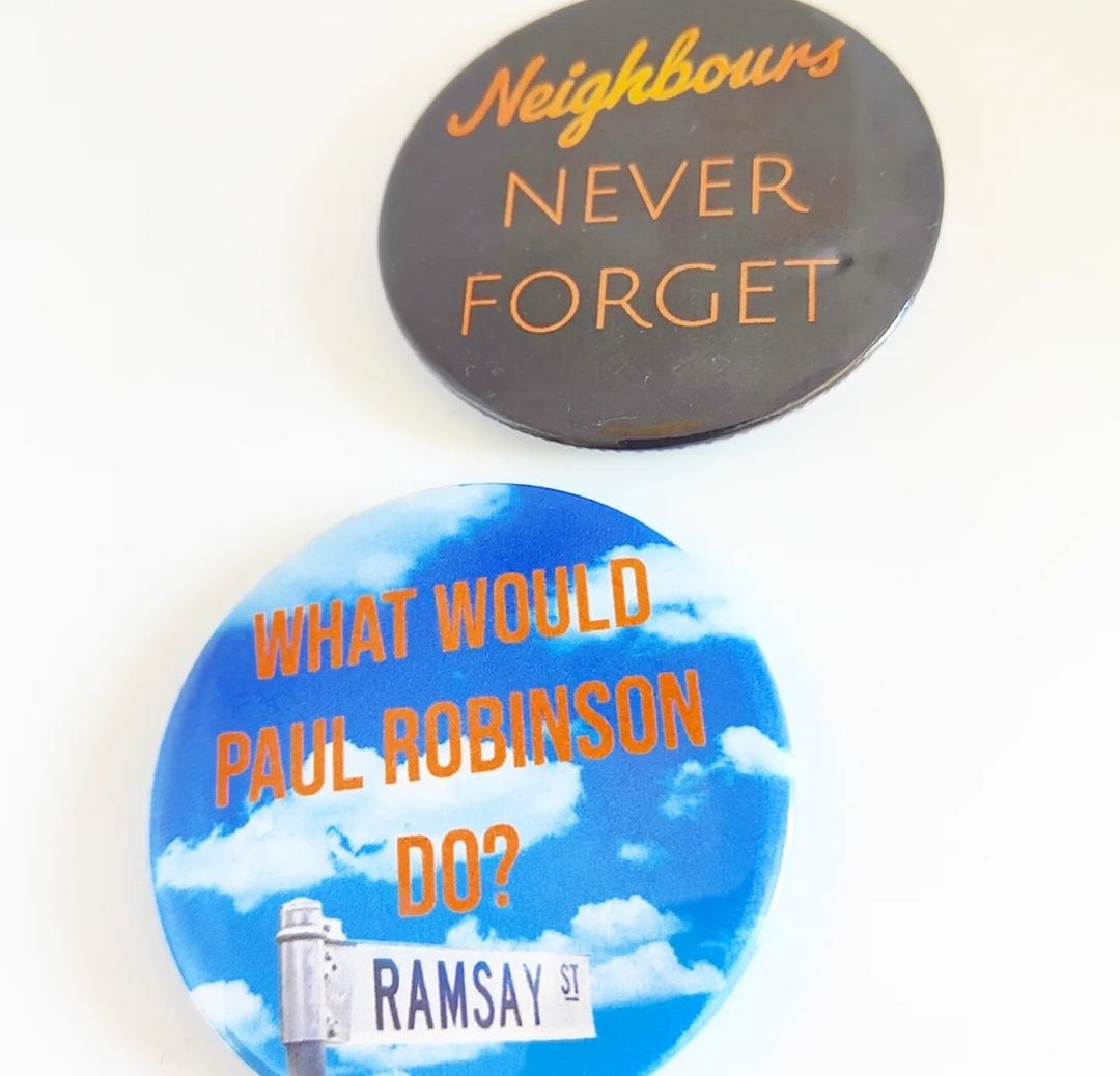 BadgerArtful's tweet photo. Awareness badges and snarky gifts from https://t.co/7im3DLRI7q
This week I'm preparing for sad times ahead! 
#SBS #neighboursuk #Neighbours https://t.co/vYyZCR1wsv