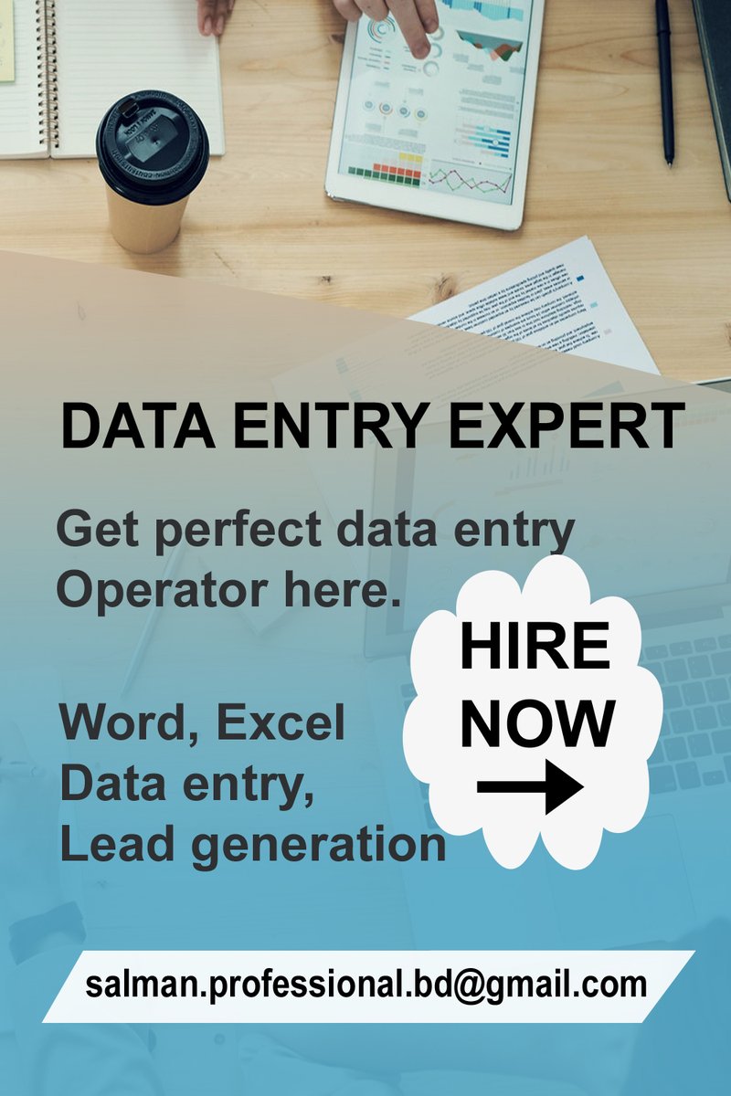 Pinterest design about Data Entry Service.
See profile> pinterest.com/pin/9202121363…

#pinterest #design #graphic #design #dataentry #webresearch #typing #virtualassistant #leadgeneration #targetedlead #job #work #pdftoword #pdftoexcel #imagetoword