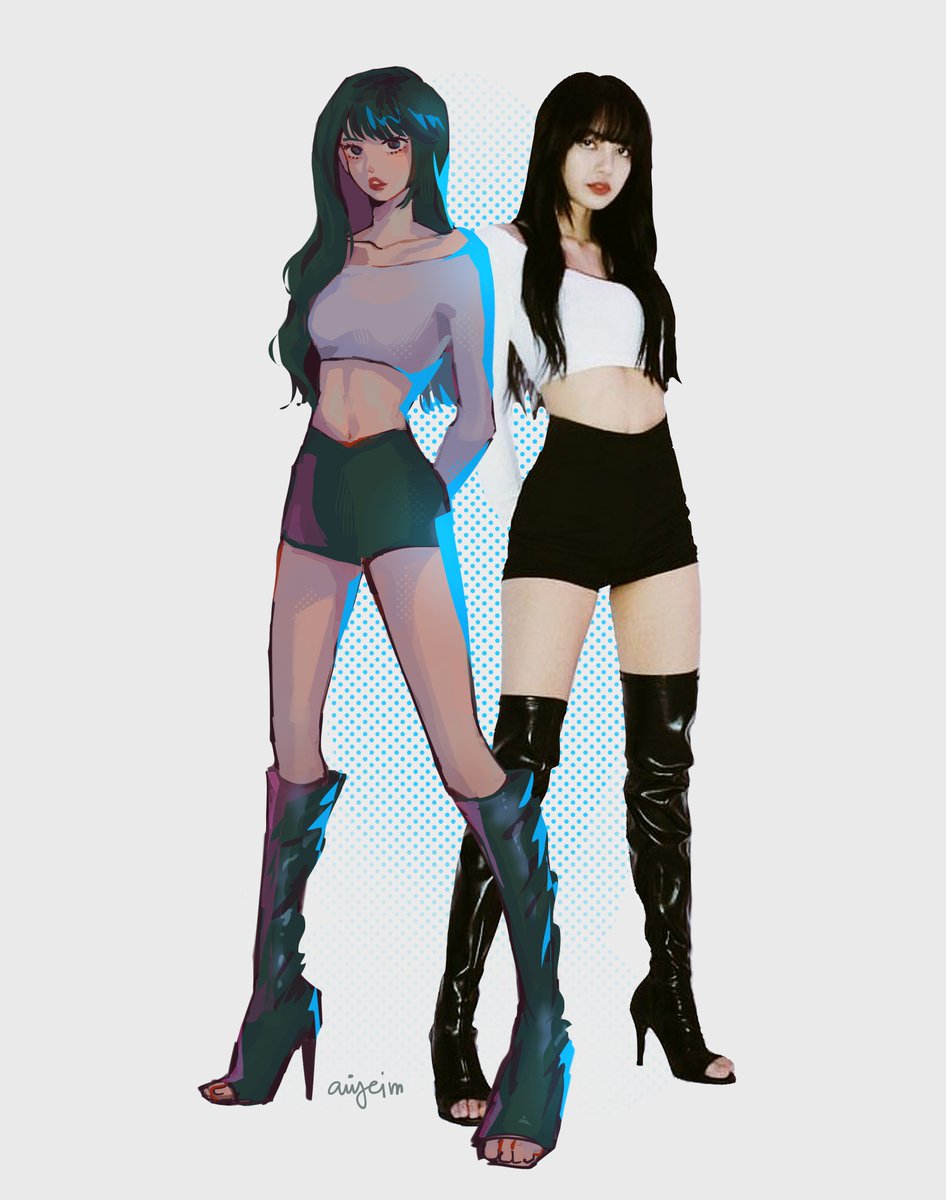 aiyeim_'s tweet photo. @kopponban once said that this looks like æ-Lisa #BLACKPINK #FanArt https://t.co/AQ3c8r0G9W