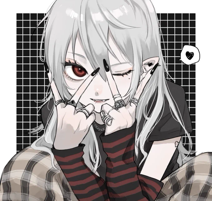 可愛いのでゴツゴツしたアクセサリー身につけてほしい #SanyArt 