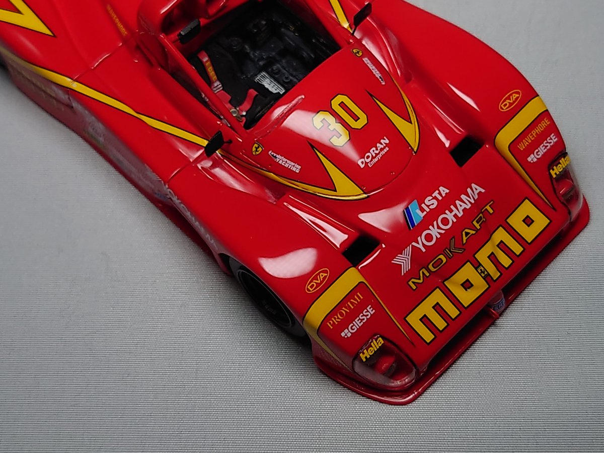 fatfatty8's tweet photo. 完成しました❗
BBR PJ152 1:43 Scale Resin cast kit
FERRARI "333 SP/98 MOMO"
24H DAYTONA 1998
今回も深夜に完成です。
ほぼ素組みですが楽しめました。
次は何作ろうかな?
#43オモロー
#333SP
#BBR
#43の扉
#FERRARI https://t.co/jg6YmMQnwC