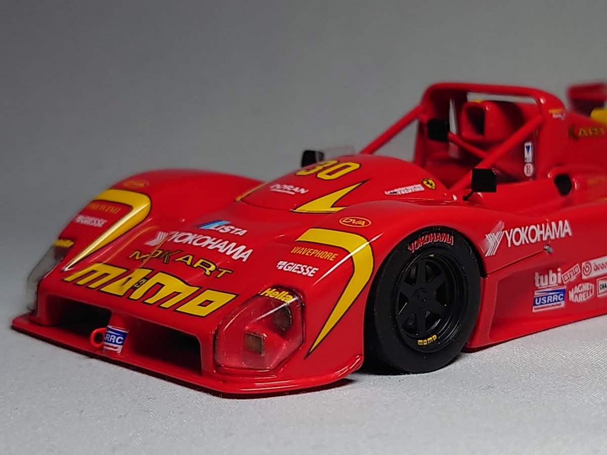 fatfatty8's tweet photo. 完成しました❗
BBR PJ152 1:43 Scale Resin cast kit
FERRARI "333 SP/98 MOMO"
24H DAYTONA 1998
今回も深夜に完成です。
ほぼ素組みですが楽しめました。
次は何作ろうかな?
#43オモロー
#333SP
#BBR
#43の扉
#FERRARI https://t.co/jg6YmMQnwC