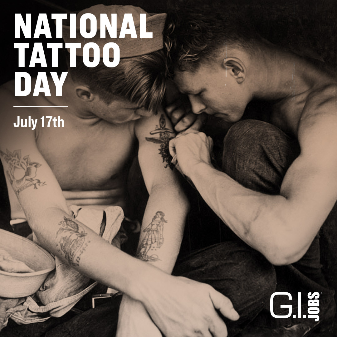 GIJobsMagazine's tweet photo. Happy National Tattoo Day! ๐๐ก๐นโ๏ธ๐บ๐ธ
#jobsforveterans #military #veterans #vets #nationaltattooday #tattoo #tattoos #gijobs #gijobsmagazine #army #airforce #coastguard #navy #marines #spaceforce #nationalguard #sailors #marines #usmc #usnavy #ink #sailorjerry #tats #skinandink https://t.co/L0QpLOEBa0