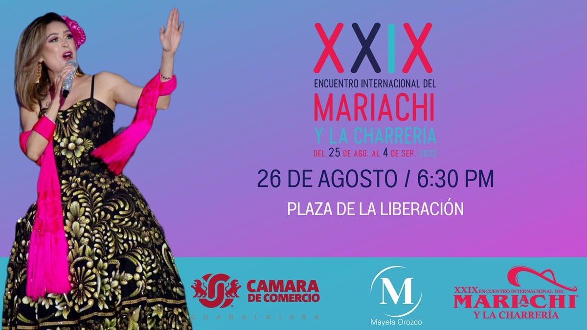Amores, nos vemos este 26 de Agosto en Plaza de la Liberación a las 6:30 dentro del <a href="/EncMariachi/">Encuentro Mariachi</a>
