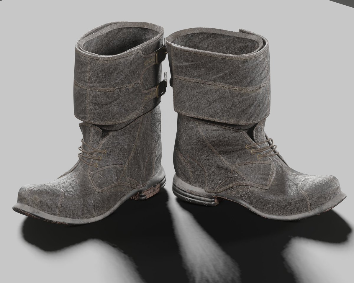 Some leather boots 🤠
4k textures
#3D #3dartwork #gamedev #games