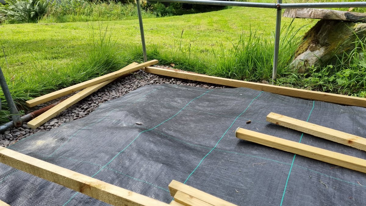 Game changer! We finally got around to putting a skin on the polytunnel frame left behind our house's previous owners. In this heat it was a delightful process and we defintely did not snap at each other at all!
