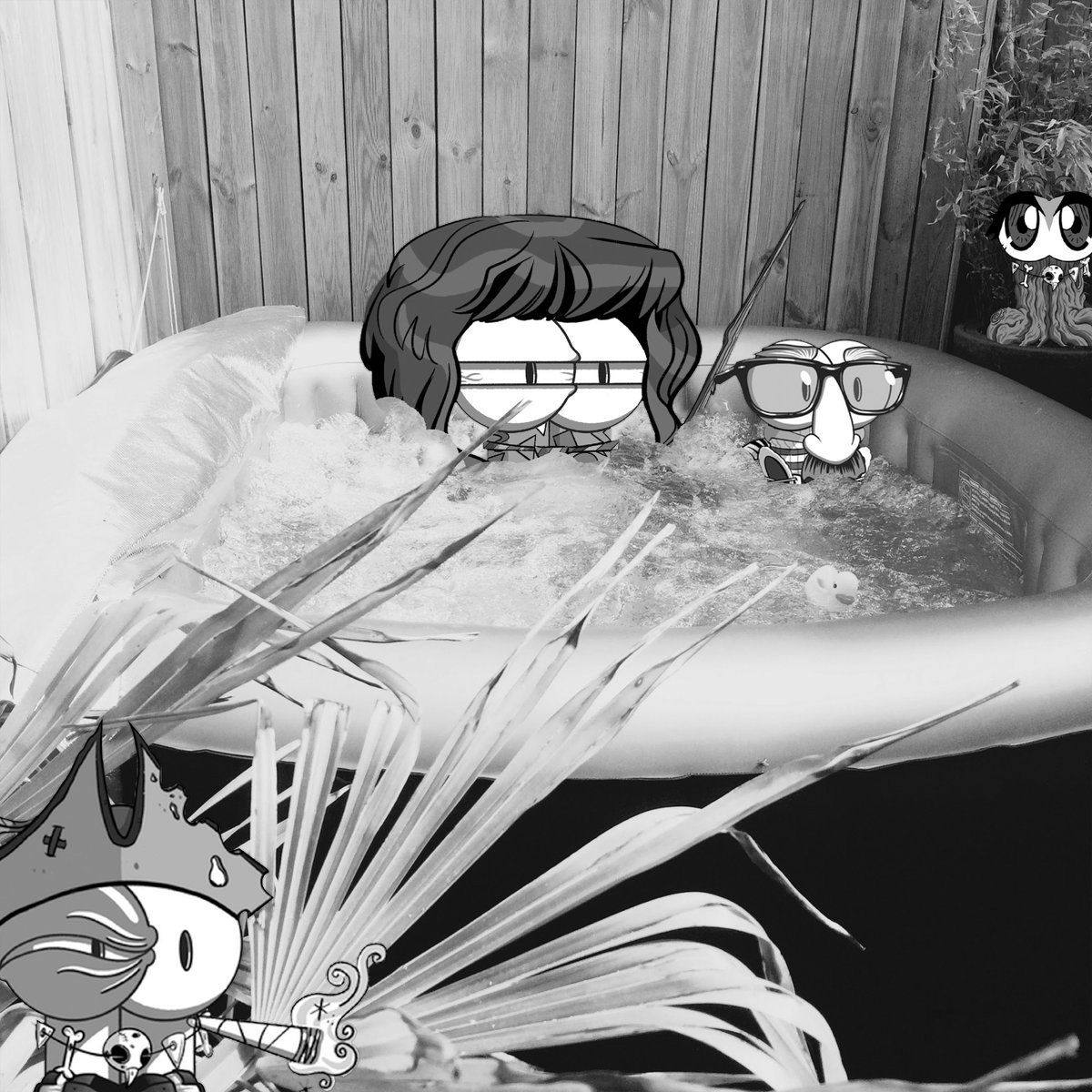 FAEG6837's tweet photo. It is very hot in France !! I say hello to you from my jacuzzi with all my new friends 👀🥵🚿💙🧡🥰 #FAEG #eyelikefeet #feetandeyesguys @sam_artypants @FAEG637 #NFTs #NFTshill @FeetAndEyesGuys #streetart #art #nftart https://t.co/plZMvFoEK4