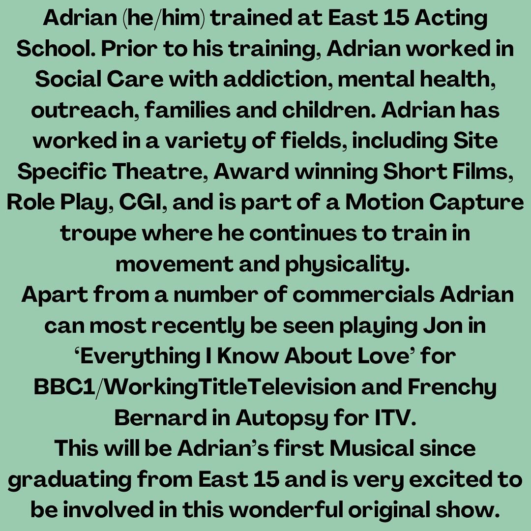 Blah Blah Productions (@blahblahprods) on Twitter photo Last but certainly not least, introducing our final cast member, the brilliant <a href="/adrianrelph/">Adrian Relph</a> Adrian will be playing the role of Osmond. Osmond is your typical ‘Yogi’ who is the leader of the Self Help Retreat. But is he the wise superior he is made out to be? 🧘🏻♂️
<a href="/CamdenFringe/">Camden Fringe</a> Last but certainly not least, introducing our final cast member, the brilliant <a href="/adrianrelph/">Adrian Relph</a> Adrian will be playing the role of Osmond. Osmond is your typical ‘Yogi’ who is the leader of the Self Help Retreat. But is he the wise superior he is made out to be? 🧘🏻♂️
<a href="/CamdenFringe/">Camden Fringe</a>