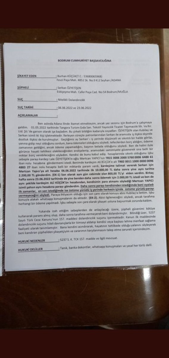 Yardaraa's tweet photo. @lezzetigram @bodrumdayasam_ @kangroovee Bu işletme şikayet edilmiş Takipcimizin parasını alıp dolandirmislar https://t.co/C9bzvZwqXl