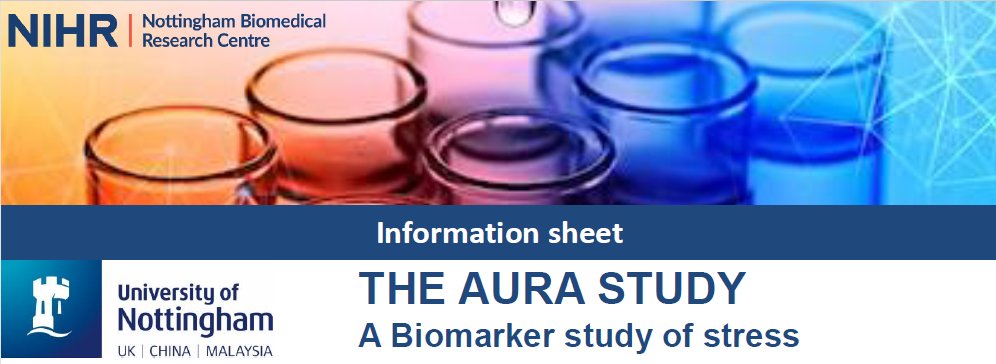 Nottingham Biomedical Research Centre, Hearing (@hearingnihr) on Twitter photo The AURA study team are looking for volunteers to help them understand if there is a connection between hearing abilities, stress levels and hair cortisol levels.
Follow this link to join the study bit.ly/3clQpCl! <a href="/UoNHearSci/">Nottingham University Hearing Sciences</a> <a href="/NottmBRC/">NIHR Nottingham BRC</a> <a href="/UniofNottingham/">Uni of Nottingham #WeAreUoN</a> <a href="/NIHRtakepart/">Be Part of Research</a> The AURA study team are looking for volunteers to help them understand if there is a connection between hearing abilities, stress levels and hair cortisol levels.
Follow this link to join the study bit.ly/3clQpCl! <a href="/UoNHearSci/">Nottingham University Hearing Sciences</a> <a href="/NottmBRC/">NIHR Nottingham BRC</a> <a href="/UniofNottingham/">Uni of Nottingham #WeAreUoN</a> <a href="/NIHRtakepart/">Be Part of Research</a>