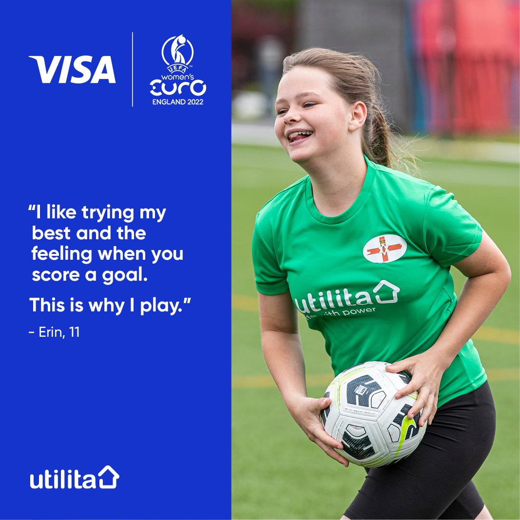 UtilitaFootball's tweet photo. UEFA Women’s EURO 2022™️ is inspiring the next generation 🙌
Thanks to @VisaUK | Watch the Video 🔗 https://t.co/yr1lREGNpv
#WEURO2022 #WhyIplay https://t.co/1DJGvAbpMr