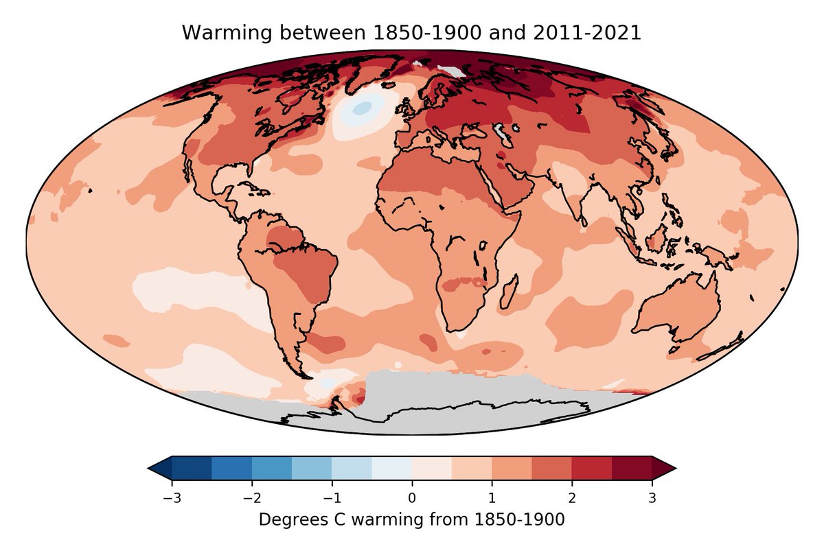 We often talk about climate change in terms of global averages, e.g. the world has warmed 1.2C since preindustrial. 

But no one lives in the global average; land areas have already warmed more than 1.8C on average, and many high latitude regions have already warmed more than 2C: