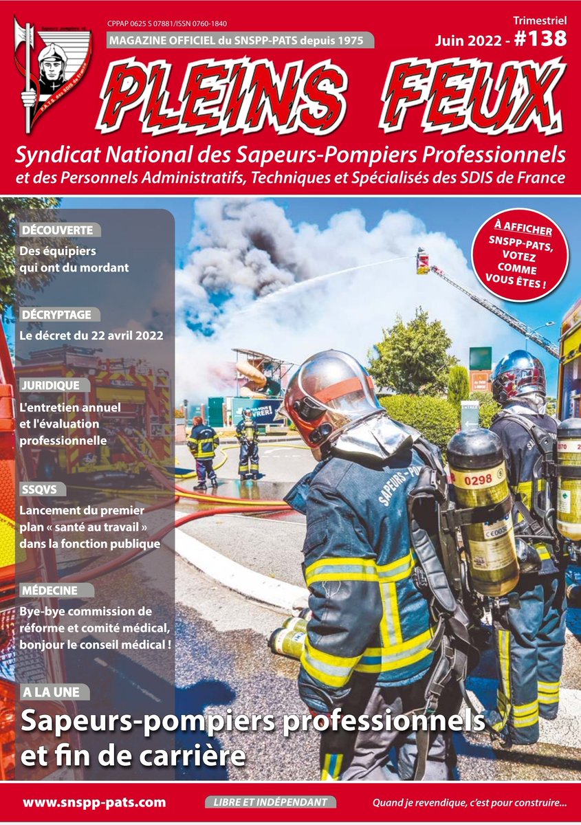 SNSPP_PATS's tweet photo. 🔴 Le N°138 du magazine PLEINS FEUX arrive dans les boîtes aux lettres des adhérents du @SNSPP_PATS

Retrouvez les dossiers qui parlent de nos statuts, de nos métiers et des conseils toujours très intéressant. Le sommaire est ici ⤵️ Bonne lecture. https://t.co/1ChBBMvlnc