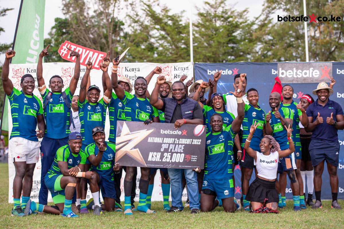 A climactic wrap of the 2022 National Sevens Circuit. 🏆Congratulations to the overall series winners @MenengaiOilers, and Kakamega 7s winners @RfcKabras. #Betsafe #PoweredByBetsafe #Kakamega7s