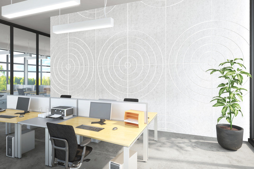 Using our acoustic PET screens help to diivide your space. goodsound.uk