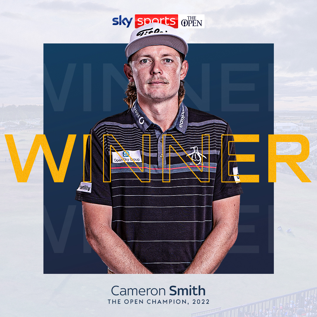 BREAKING! Cameron Smith is the winner of #The150thOpen 🏆